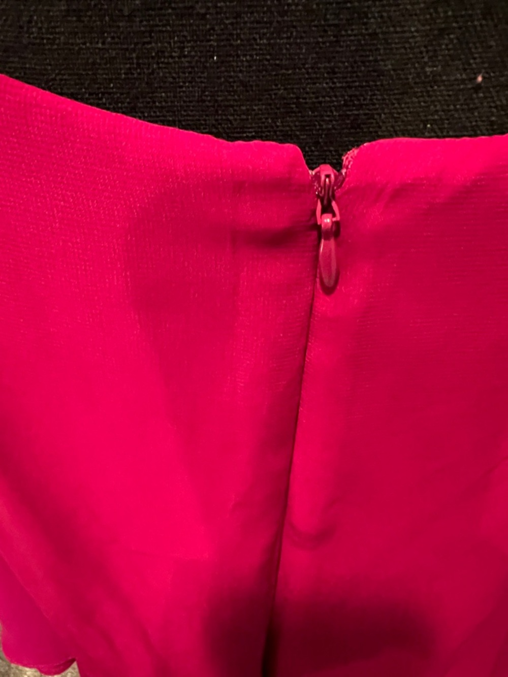 S.L. Fashions Hot Pink Layered Midi Dress with Embellished Straps - Picture 9 of 11